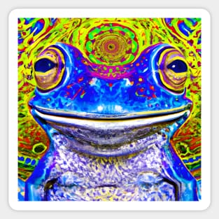 Frogger Spirit Animal (7) - Trippy Psychedelic Frog Sticker